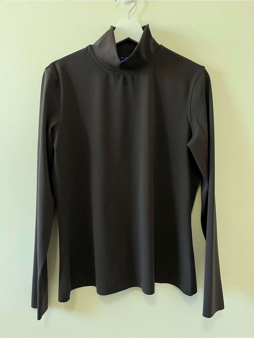 Kit and Ace Long Sleeve Brown Mock Neck Top